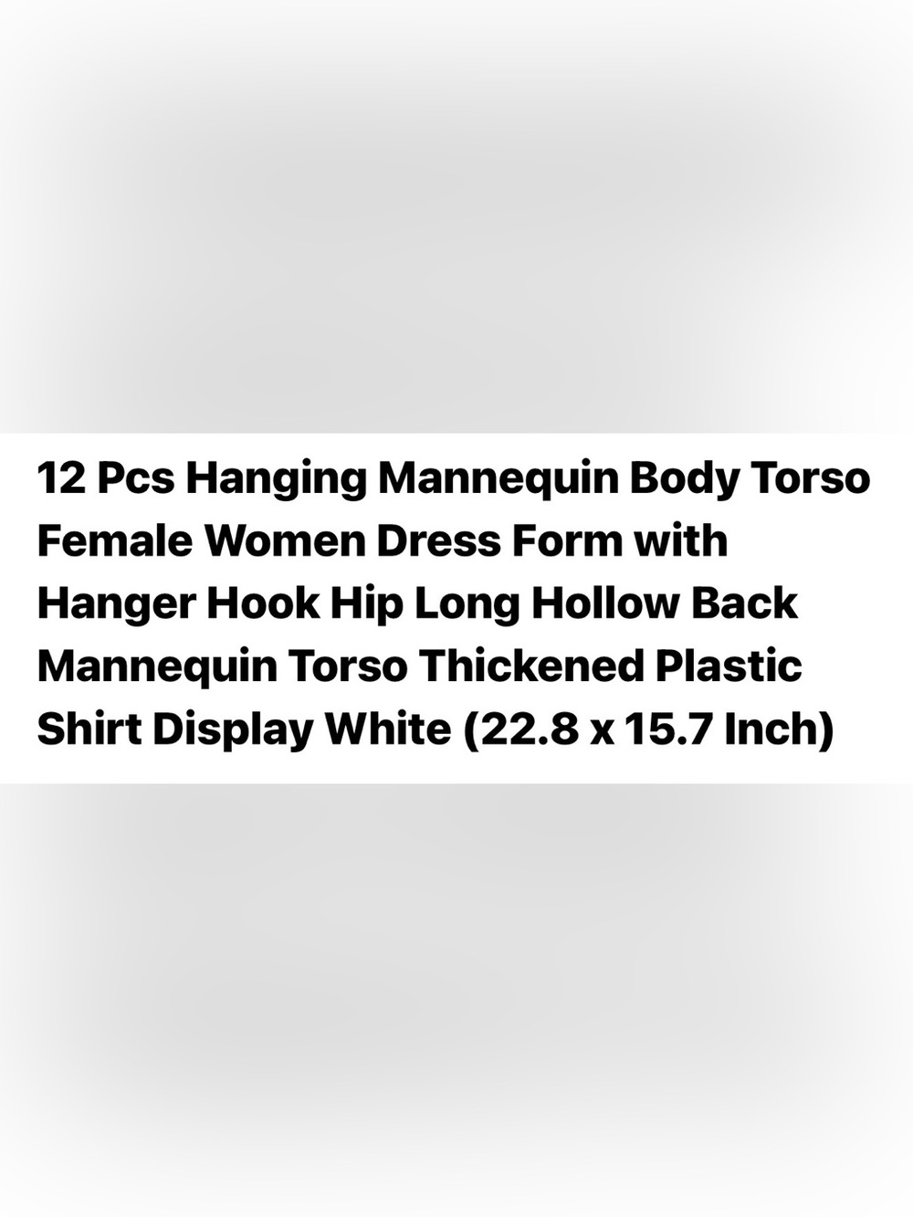 12 pc hanging female mannequins - Picture 4 of 4